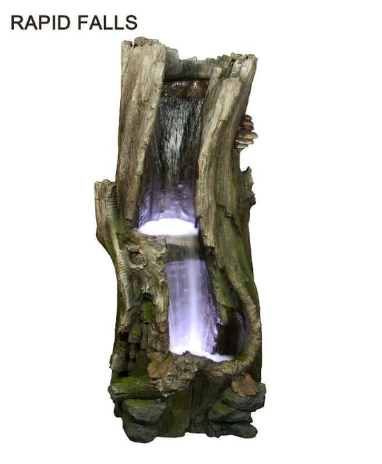 Rapid Falls Tree Trunk Nature Fountain