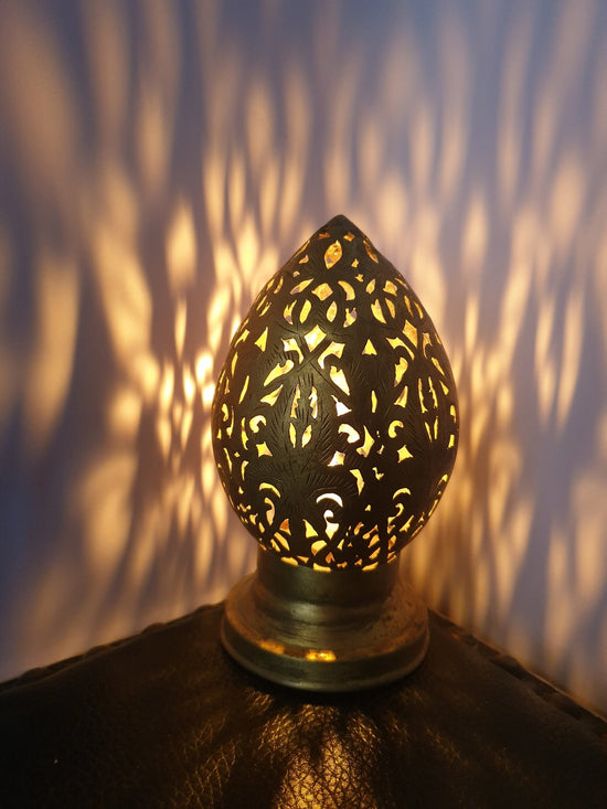 Moroccan holder candle - Standing lantern - Bohemian Home Decor- romantic candle - lantern engraved Brass - 100 % Handmade - Magic candle