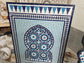 Fountain for garden art,Moorish mosaic tile fountain Mosaic Artwork, water inside fountain, Moroccan Mosaic Fountain, terrace Indoor Decor.
