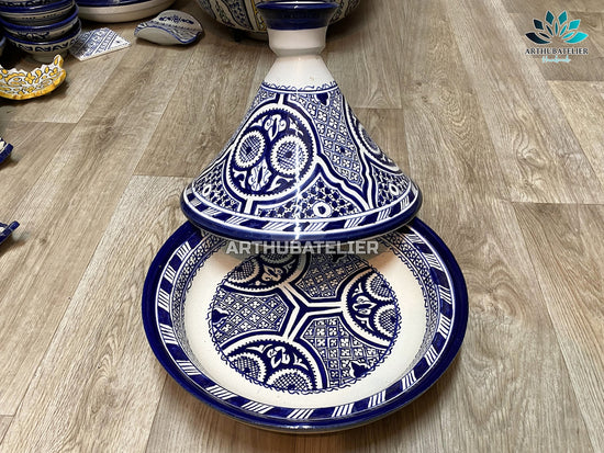 TAGINE for cooking and serving, 100 % Handmade ceramic Tajine For your kitchen , hand painted Tagine