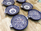 Tagine for serving blue plat 100 % handmade ceramic tajine for your kitchen, hand painted plat