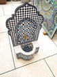 Fountain with mosaic ,Moorish mosaic tile fountain Mosaic Artwork, water inside fountain, Moroccan Mosaic Fountain, terrace Indoor Decor.