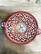 Red Tagine for serving 8", 100 % handmade ceramic tajine for your kitchen, hand painted tagine