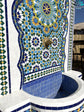 Mosaic Fountain Built with mid-century modern styling for garden 100% handcrafted, mosaic tile fountain for indoor and outdoor