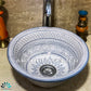 Ceramic sink, bathroom ceramic sink, hand painted washbasin, counter top basin, entryway ceramic basin bowl, Luxury sink
