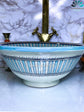 Round Ceramic Washbasin, Countertop sink Bathroom Built with mid-century modern styling, vessel ceramic sink hand painted