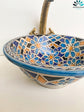 beautiful Bathroom vessel sink made from ceramic 100% handmade hand painted, ceramic sink built with mid century modern styling
