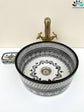 Bathroom vessel sink made from ceramic 100% handmade hand painted, ceramic sink decor built with mid century modern styling