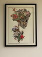 Skull with Garland Collage Art with Black PS Frame