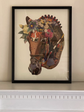 Horse Head with Black PS Frame