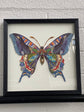 Butterfly Collage Art with Black  PS frame