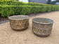 NORTEGA Pair Metal Planter Pots New Design by Fandango 360