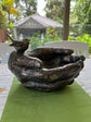 Hands Shaped Nest & Bird Planter Copper Colour Ornament NEW