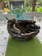 Hands Shaped Nest & Bird Planter Copper Colour Ornament NEW