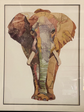 Elephant Collage Art with Black PS Frame