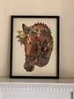 Horse Head with Black PS Frame