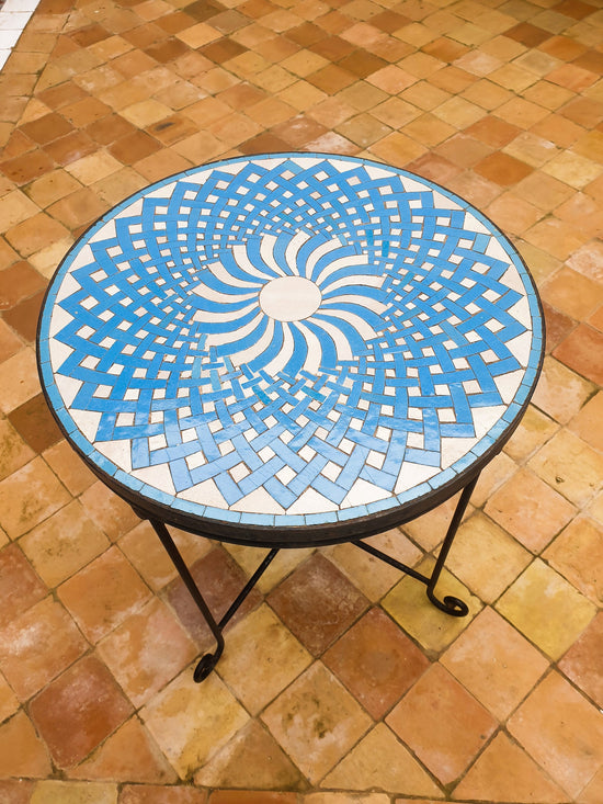 CUSTOMIZABLE Mosaic Table, outdoor-indoor coffee Table, 100% handcrafted, round mosaic Table , Moroccan luxury table decor