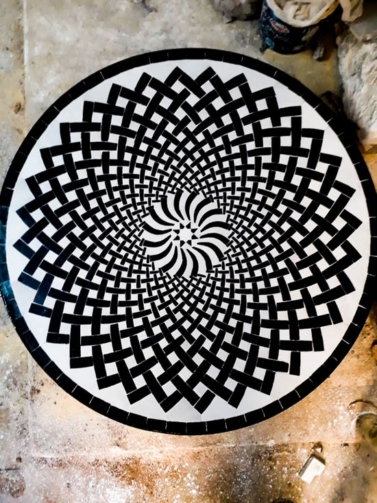 CUSTOMIZABLE Mosaic Table, outdoor-indoor coffee Table, 100% handcrafted, round mosaic Table , Moroccan luxury table decor