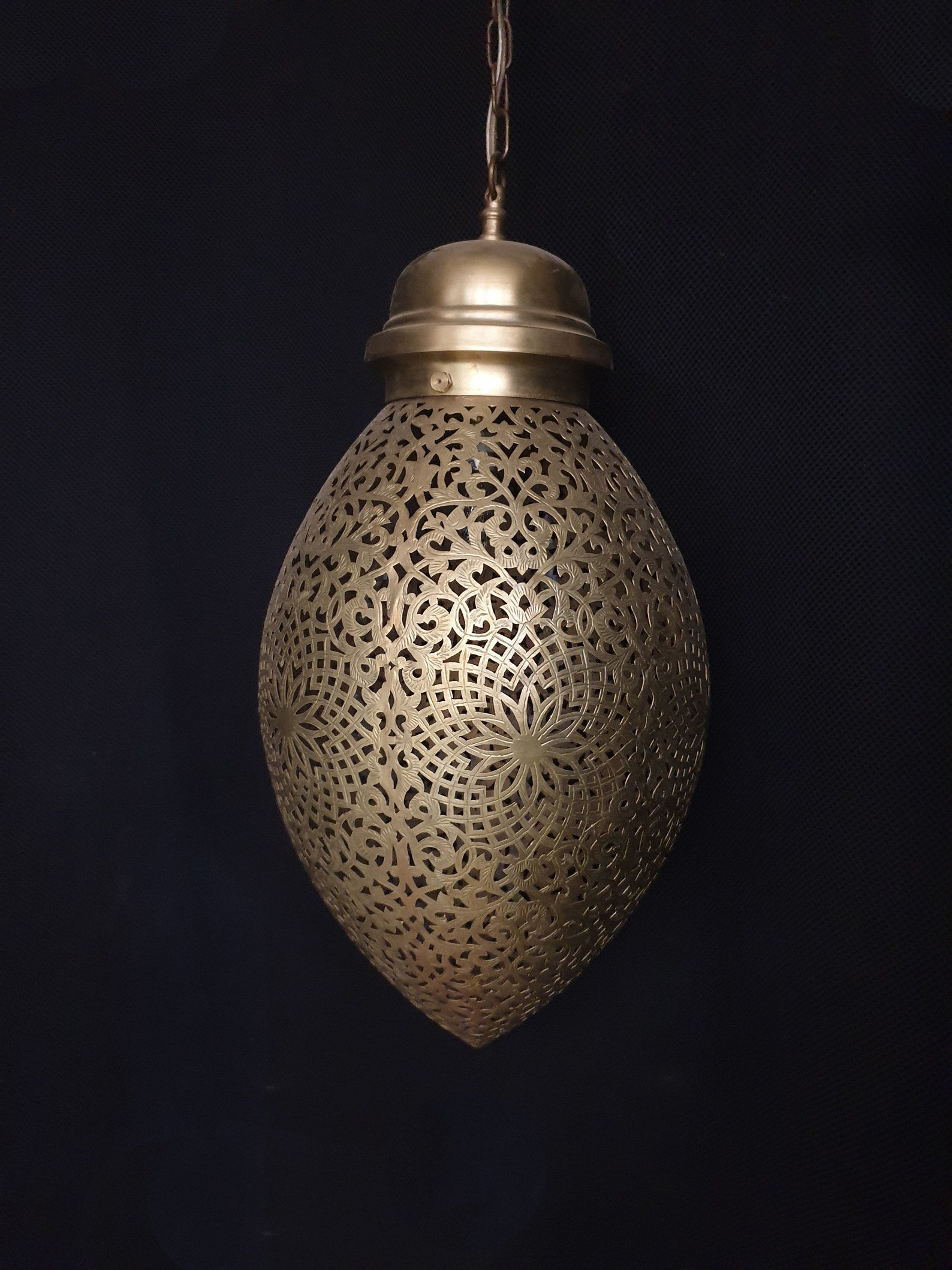 Moroccan brass deals pendant light