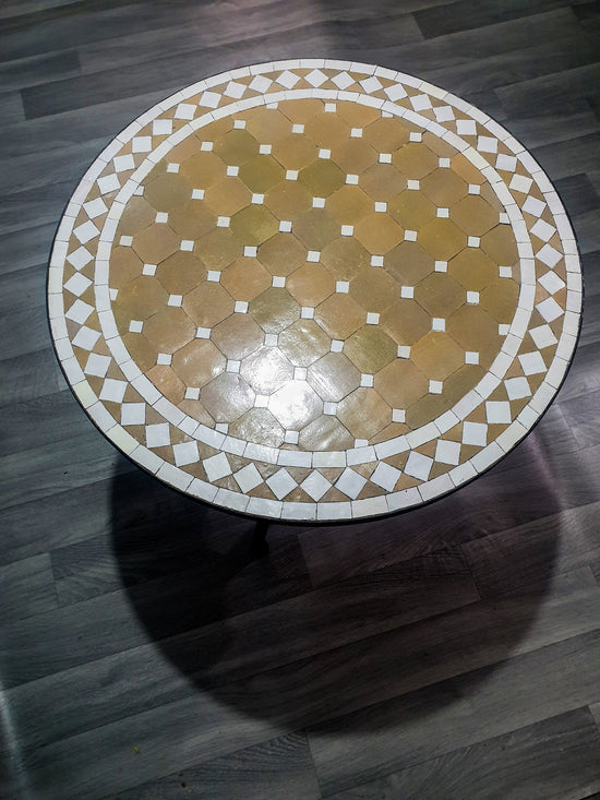 coffee table made from mosaic 100% handmade and it works for outdoor and indoor