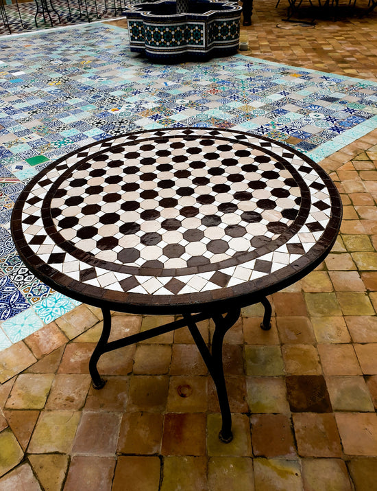 Moroccan Mosaic Table 100% handcrafted for outdoor-indoor