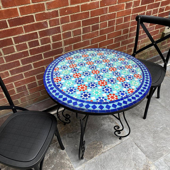 Outdoor Mosaic Table - Crafted Mosaic Table - Mid Century Mosaic Table - Handmade Coffee Table