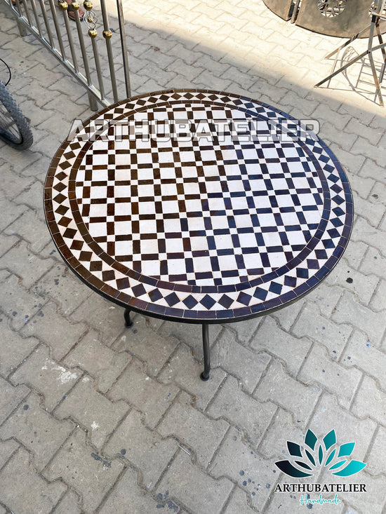 CUSTOMIZABLE Mosaic Table, outdoor-indoor coffee Table, 100% handcrafted, round mosaic Table , Moroccan luxury table decor