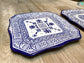 Blue Ceramic Dinnerware sets plats 1 to 8 plat 100% handmade, Ceramic Serving Plate and for Decorative Wall Hanging