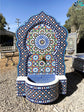 Mosaic Fountain Built with mid-century modern styling for garden 100% handcrafted, mosaic tile fountain for indoor and outdoor