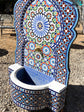 Mosaic Fountain Built with mid-century modern styling for garden 100% handcrafted, mosaic tile fountain for indoor and outdoor