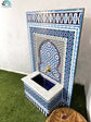 Mosaic Fountain for Outdoor and Indoor, Mid Century Fountain water inside, Moroccan Mosaic Fountain