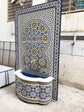 Large mosaic fountain 87"/48" for Outdoor Indoor built with Mid Century modern styling, big Fountain water Moroccan and Andalusia design