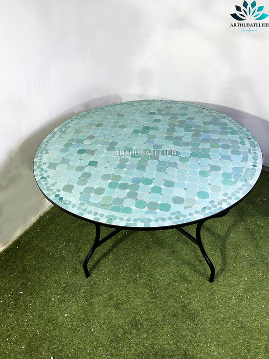 Mosaic Dinning table tiles for outdoor and indoor 100% handcrafted, mid century mosaic art.