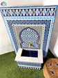 Mosaic Fountain for Outdoor and Indoor, Mid Century Fountain water inside, Moroccan Mosaic Fountain