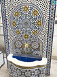 Large mosaic fountain 87"/48" for Outdoor Indoor built with Mid Century modern styling, big Fountain water Moroccan and Andalusia design