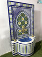 Tiered water Mosaic Fountain for Outdoor and Indoor, Mid Century Fountain water inside, Moroccan Mosaic Fountain