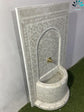 Custom Mosaic Fountain white for Outdoor and Indoor, Mid Century Fountain water inside, Moroccan Mosaic Fountain