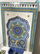 Mosaic Fountain Mandala design for Outdoor and Indoor, Mid Century Fountain water inside, Moroccan Mosaic Fountain