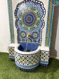 Mosaic Fountain Mandala design for Outdoor and Indoor, Mid Century Fountain water inside, Moroccan Mosaic Fountain