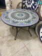 Amazing Mosaic Table for Outdoor & Indoor unique mandala design 100% handcrafted, large luxury Round table made from green tiles