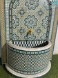 Mosaic Fountain for Outdoor Indoor Mid Century Fountain water inside Moroccan Mosaic Fountain