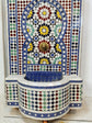 Huge Garden Patio Rustic Outdoor Wall Water Fountain - Outdoor Indoor Mid Century Fountain - Mosaic Artwork - Handmade Wall Fixable Fountain