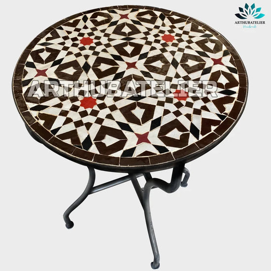 CUSTOMIZABLE Mosaic Table, outdoor-indoor coffee Table, 100% handcrafted, round mosaic Table , Moroccan luxury table decor
