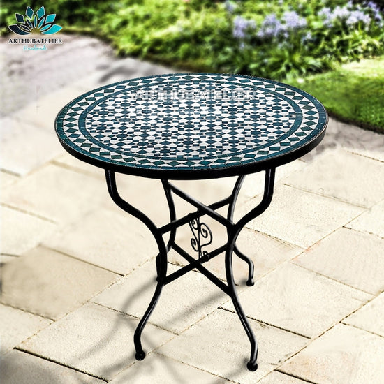 Table Mosaic , outdoor-indoor coffee Table 100% handcrafted round mosaic Table , Moroccan luxury table decor