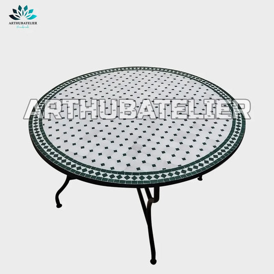 Mosaic Table, Moroccan Mosaic Table, Round table, outdoor-indoor Mosaic Table, Large Mosaic Table, 100% handcrafted, free shipping