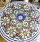 Table round made from mosaic and tiles 100% Handcrafted It for outdoor and indoor, Mosaic table works for beach house too