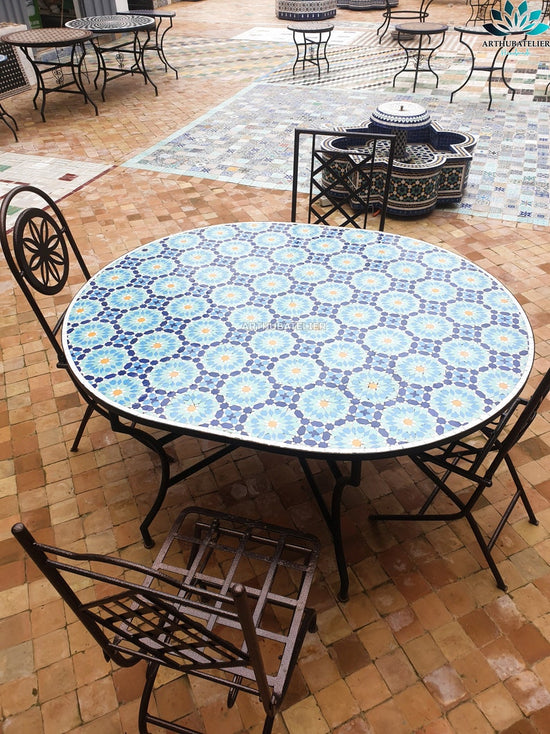 dinning large mosaic Table Oval, outdoor-indoor Mosaic Table, Large Mosaic Table, 100% handcrafted, free shipping