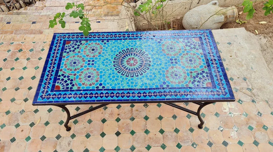 Custom Mosaic Table - 48" × 48" × 20"
