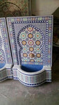 Large Handcrafted Moroccan Zellige Mosaic Tile Water Fountain