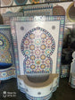 Large Moroccan Zellige Mosaic Tile Water Fountain